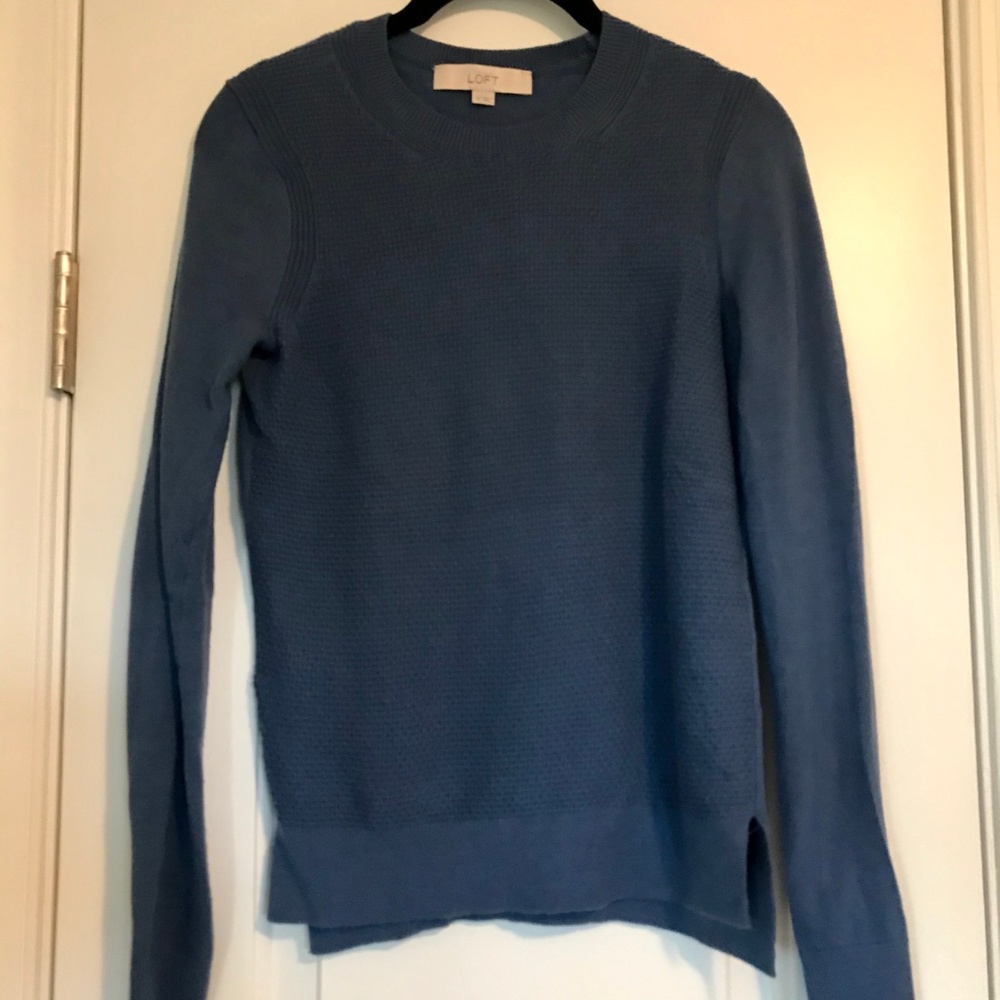 Beautiful Blue, Lightweight Cotton Sweater